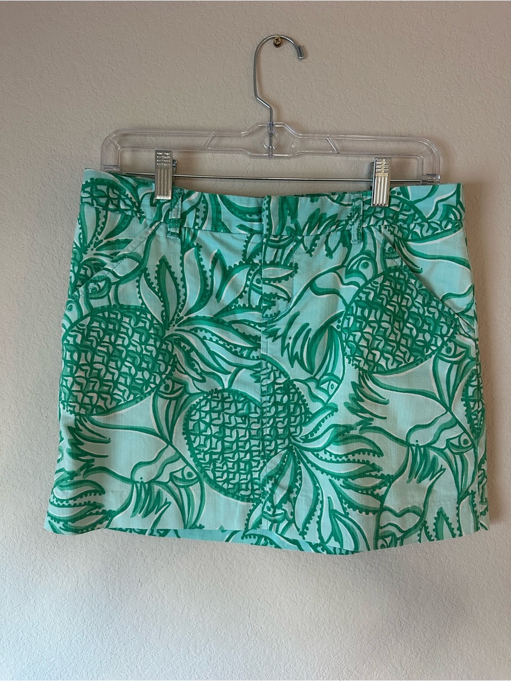 Lilly Pulitzer Originals Pineapple Tropical Mini Skirt Size 2